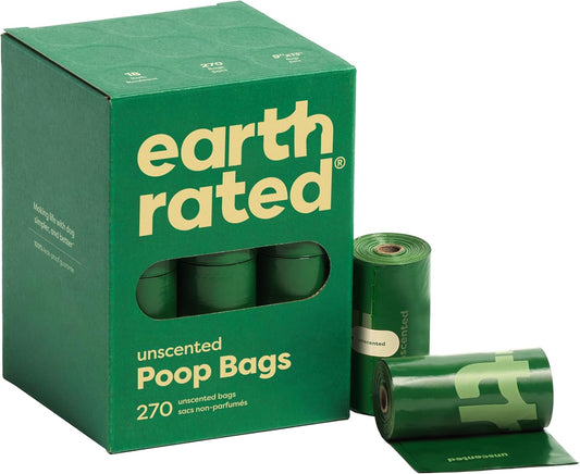 Poop Bags for Dogs, Guaranteed Leak Proof and Extra Thick Waste Bag Refill Rolls, Unscented, 270 Bags